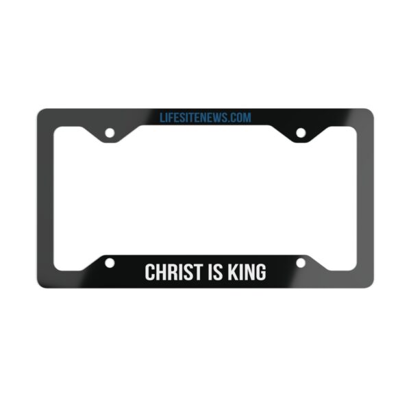Christ is King Metal License Plate Frame